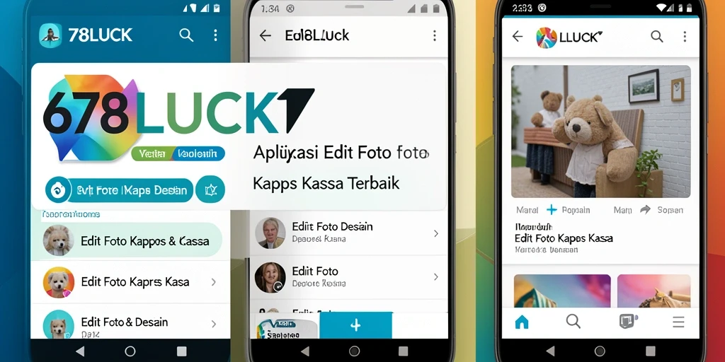 Tampilan antarmuka aplikasi 678LUCK saat mengedit foto kertas kaca.