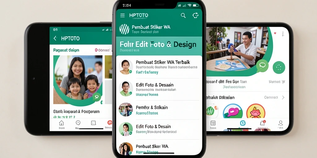 Antarmuka HPTOTO untuk membuat stiker WA yang intuitif dan menarik.