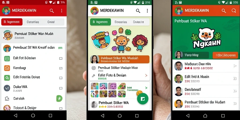 Tampilan antarmuka pengguna yang sederhana dan fungsional dari MERDEKAWIN.