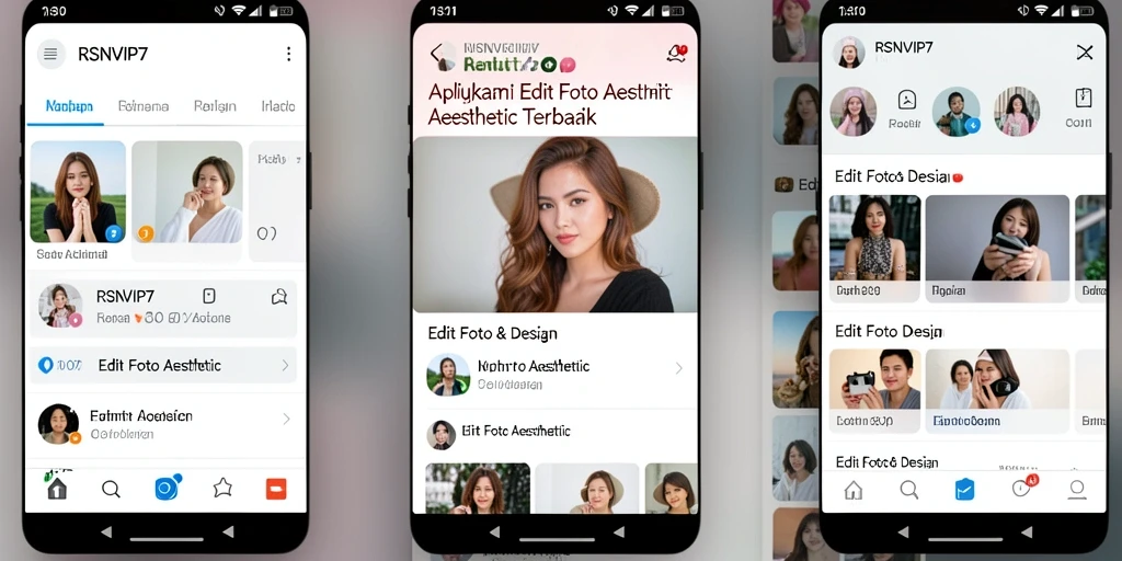 Tampilan antarmuka RSNVIP7 yang menarik untuk Edit Foto Aesthetic.